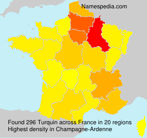 Surname Turquin in France Surname Turquin in France