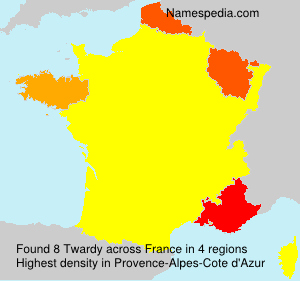 Surname Twardy in France Surname Twardy in France