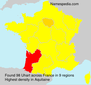 Surname Uhart in France