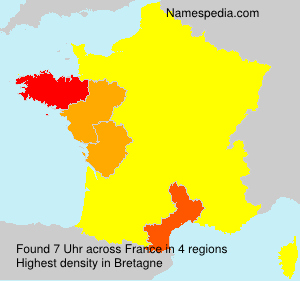 Surname Uhr in France