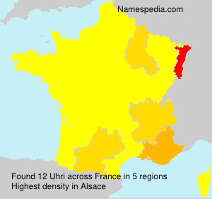 Surname Uhri in France