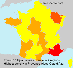 Surname Ujvari in France