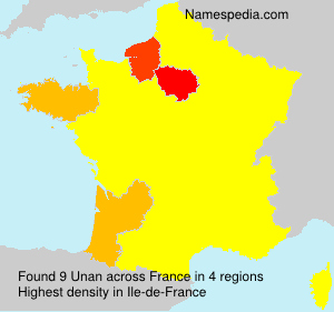 Surname Unan in France Surname Unan in France