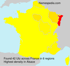 Surname Utz in France Surname Utz in France