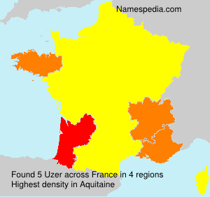 Surname Uzer in France Surname Uzer in France