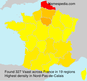 Surname Vaast in France