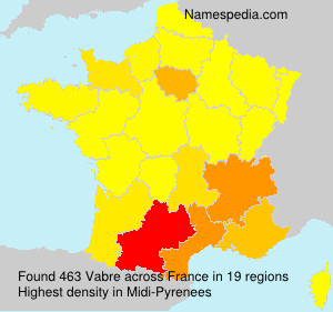 Surname Vabre in France