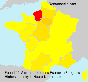 Surname Vacandare in France