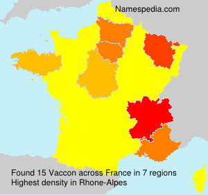 Surname Vaccon in France Surname Vaccon in France