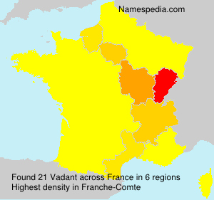 Surname Vadant in France Surname Vadant in France