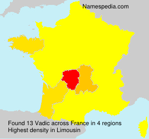 Surname Vadic in France Surname Vadic in France