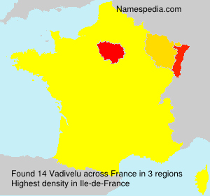 Surname Vadivelu in France Surname Vadivelu in France