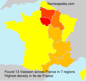 Surname Vaessen in France Surname Vaessen in France