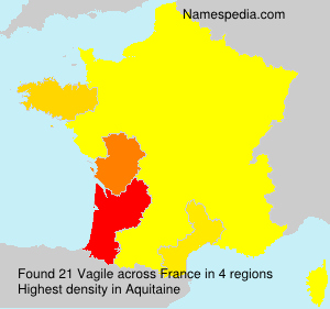 Surname Vagile in France Surname Vagile in France