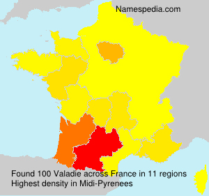 Surname Valadie in France Surname Valadie in France