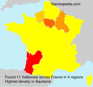 Surname Valbonesi in France Surname Valbonesi in France