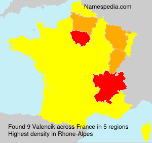 Surname Valencik in France Surname Valencik in France