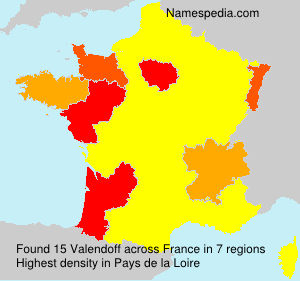 Surname Valendoff in France Surname Valendoff in France