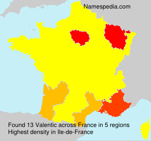 Surname Valentic in France Surname Valentic in France