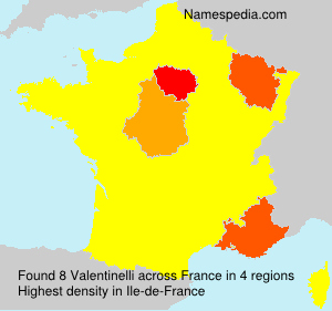 Surname Valentinelli in France Surname Valentinelli in France