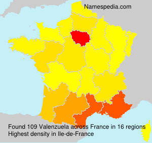 Surname Valenzuela in France Surname Valenzuela in France