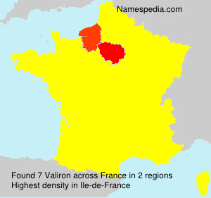 Surname Valiron in France Surname Valiron in France