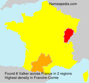 Surname Valker in France Surname Valker in France