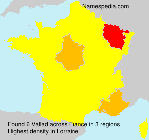 Surname Vallad in France Surname Vallad in France