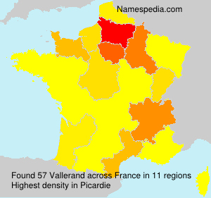 Surname Vallerand in France Surname Vallerand in France