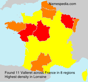 Surname Valleret in France Surname Valleret in France