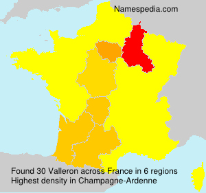Surname Valleron in France Surname Valleron in France
