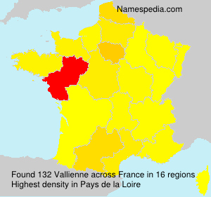 Surname Vallienne in France Surname Vallienne in France