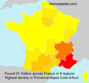 Surname Vallino in France Surname Vallino in France