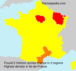 Surname Valmon in France Surname Valmon in France