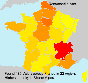 Surname Valois in France