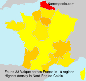 Surname Valque in France Surname Valque in France
