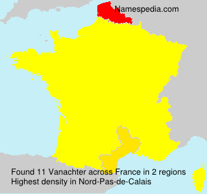 Surname Vanachter in France Surname Vanachter in France