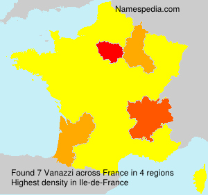 Surname Vanazzi in France Surname Vanazzi in France