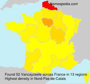 Surname Vancayzeele in France Surname Vancayzeele in France