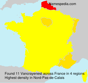 Surname Vancrayenest in France Surname Vancrayenest in France