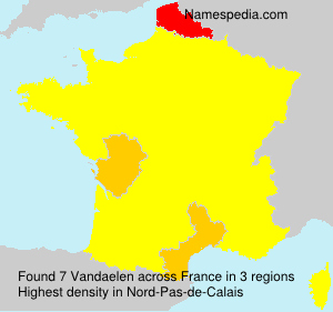 Surname Vandaelen in France Surname Vandaelen in France