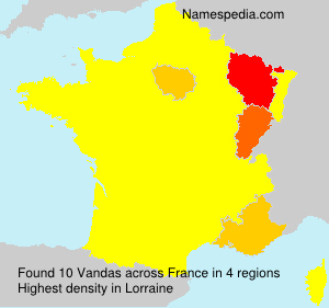 Surname Vandas in France Surname Vandas in France