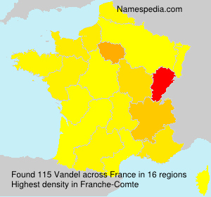 Surname Vandel in France Surname Vandel in France