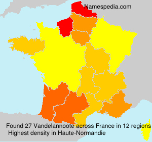 Surname Vandelannoote in France Surname Vandelannoote in France