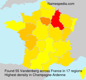 Surname Vandenberg in France Surname Vandenberg in France