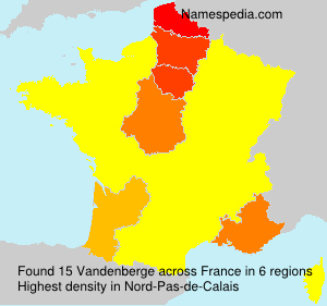 Surname Vandenberge in France Surname Vandenberge in France
