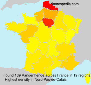 Surname Vandenhende in France Surname Vandenhende in France