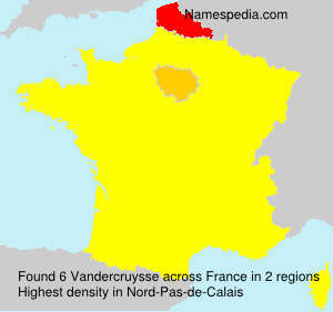 Surname Vandercruysse in France Surname Vandercruysse in France