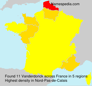 Surname Vanderdonck in France Surname Vanderdonck in France