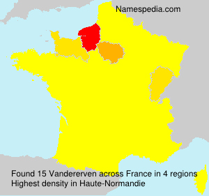 Surname Vandererven in France Surname Vandererven in France